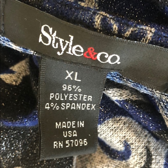 Blue and black glitter printed sweater - Picture 7 of 7